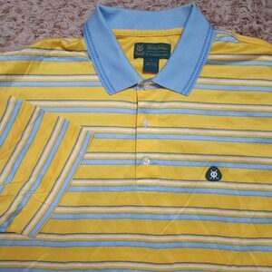 Brooks Brothers St Andrews Links Mens L Striped Short Sleeve Golf‎ Polo